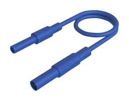 934045102 - Banana Test Lead, 4mm Banana Plug, Shrouded, 4mm Banana Socket, Shrouded, 19.7 ", 500 mm, Blue - HIRSCHMANN TEST AND MEASUREMENT