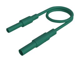 934045104 - Banana Test Lead, 4mm Banana Plug, Shrouded, 4mm Banana Socket, Shrouded, 19.7 ", 500 mm, Green - HIRSCHMANN TEST AND MEASUREMENT