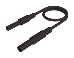 934046100 - Banana Test Lead, 4mm Banana Plug, Shrouded, 4mm Banana Socket, Shrouded, 3.3 ft, 1 m, Black - HIRSCHMANN TEST AND MEASUREMENT