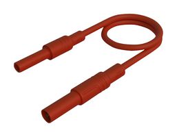 934046101 - Banana Test Lead, 4mm Banana Plug, Shrouded, 4mm Banana Socket, Shrouded, 3.3 ft, 1 m, Red, 32 A - HIRSCHMANN TEST AND MEASUREMENT