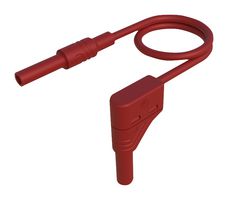 934048101 - Banana Test Lead, 4mm Right Angle Banana Plug, Shrouded, 4mm Banana Socket, Shrouded, 3.3 ft, 1 m - HIRSCHMANN TEST AND MEASUREMENT