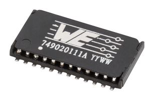 749020112B - Ethernet & LAN Transformer, 10/100/1000 Base-T, 1 Port, 1:1, 350 µH, 1.5 kVrms, Surface Mount - WURTH ELEKTRONIK