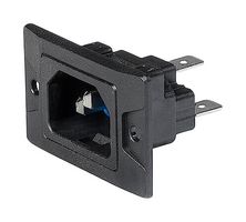 3-134-881 - IEC Power Connector, Black, IEC C18 Inlet, 10 A, 250 VAC, Quick Connect, Panel Mount, 6080 Series - SCHURTER