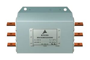 B84143B0320S080 - Power Line Filter, General Purpose, 520 VAC, 320 A, Three Phase, 2 Stage, Chassis Mount - EPCOS