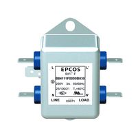 B84111F0000M060 - Power Line Filter, General Purpose, 250 V, 6 A, Single Phase, 1 Stage, Chassis Mount - EPCOS