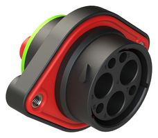 AHDP02-24-07PN-SRACL22 - Circular Connector, DuraMate&trade; AHDP Smooth Ring Adapter Series, Panel Mount Receptacle, 7 Contacts - AMPHENOL SINE/TUCHEL