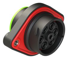 AHDP02-24-07SN-SRA - Circular Connector, DuraMate&trade; AHDP Smooth Ring Adapter Series, Panel Mount Receptacle, 7 Contacts - AMPHENOL SINE/TUCHEL