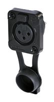 RRX3F-Z-001-1 - XLR Connector, 3 Contacts, Receptacle, Panel Mount, Tin Plated Contacts, Zinc Diecast Body - REAN