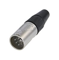 RC5M - XLR Connector, 5 Contacts, Plug, Cable Mount, Silver Plated Contacts, Zinc Body - REAN