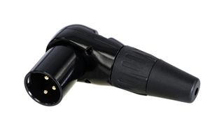 RC3MR-B - XLR Connector, R/A, 3 Contacts, Plug, Cable Mount, Gold Plated Contacts, Zinc Body - REAN