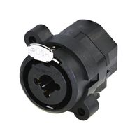 RCJ10FI-H - XLR Connector, R/A, 3 Contacts, Receptacle, Panel PCB Mount, Silver Plated Contacts - REAN