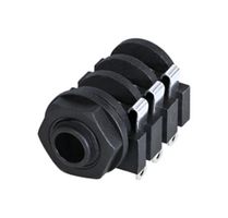 NYS212 - Phone Audio Connector, Stereo, 6.35mm, 3 Contacts, Jack, Panel Mount, Tin Plated Contacts - REAN