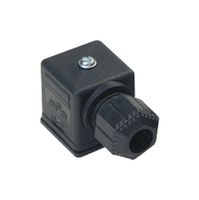 1212010031 - Circular DIN Valve Connector, 2Pos, Right Angle, DIN Form A, 2 Poles + Ground, 250V AC/DC, 16 A - MOLEX