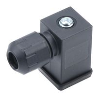 1212040018 - Circular DIN Valve Connector, 2Pos, Right Angle, DIN Form C, 2 Poles + Ground, 250V AC/DC, 16 A - MOLEX