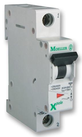 EATON MOELLER Thermal Magnetic FAZ-D10/1 MINIATURE CKT BREAKER, 1P, 10A, 240VAC EATON MOELLER 3441415 FAZ-D10/1