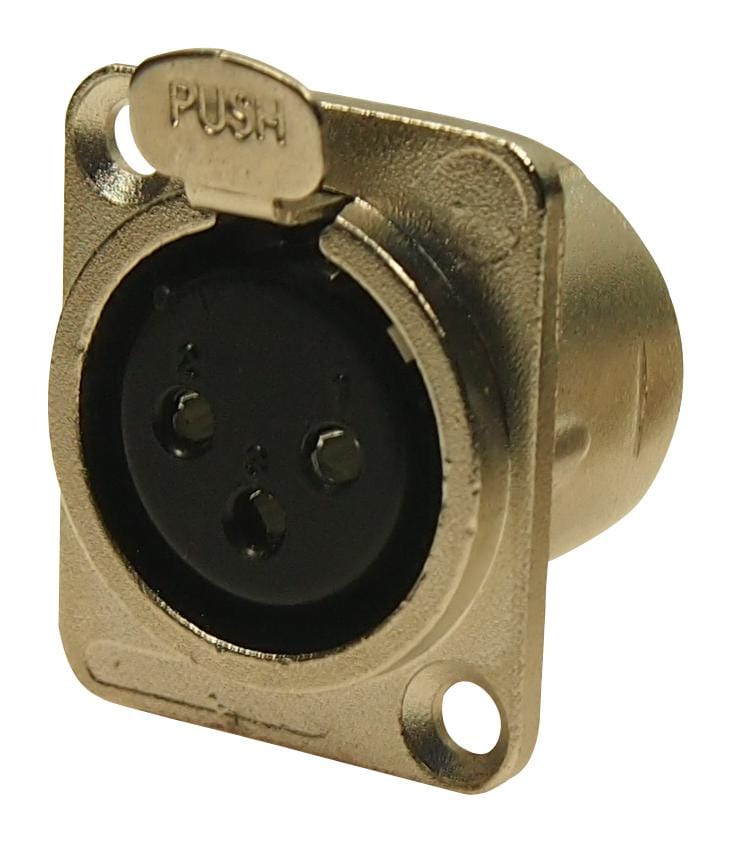 CLIFF ELECTRONIC COMPONENTS XLR Audio FC61900N XLR CONN, METAL, RCPT, 3POS, PANEL CLIFF ELECTRONIC COMPONENTS 2991606 FC61900N