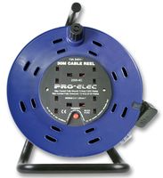 2200-4-30m Mains Extension Reel, 4 Outlet, Uk, 30m Pro Elec