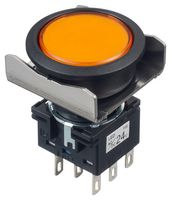 LBW6L-M1T64A PB SWITCH, DPDT, 24VAC/DC, SOLDER, AMBER IDEC