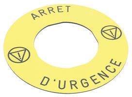 ZBY9130T Legend, Blk ARRET/D'URGENCE On Yel, 60mm Schneider Electric