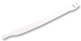 130-00021 Loop Tie, White, 200X12.5mm, PK10 HELLERMANNTYTON