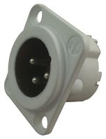 NC3MD-LX-WT CONNECTOR, XLR, PLUG, 3POS, PANEL NEUTRIK