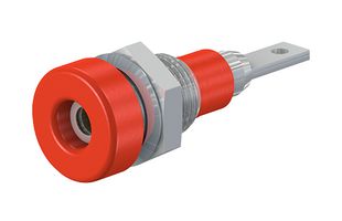 23.0060-22 Banana Jack, 2mm, 10A, QC, Red STAUBLI