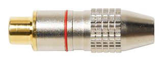 6880. RCA Connector, Jack, 1POS, Red Pomona