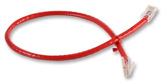 1996-0.5R Lead, Cat6 UNBOOTED UTP, Red, 0.5m VIDEK