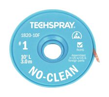 1820-10F Braid, NO-Clean Desoldering, 10ft TECHSPRAY