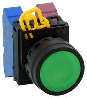 YW1B-A1G Actuator, Pushbutton Switch/Plastic/GRN Idec