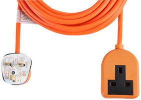 0138-10M RALLONGE, 1VOIE, ORANGE, 10M PRO ELEC
