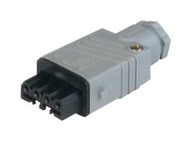 Stak 4 GRAU/Grey Power Conn, Rcpt, 4+PE, Screw, Cable Hirschmann