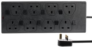 PEL00046 Extension Lead 8g IND SW Blk 3M Pro Elec