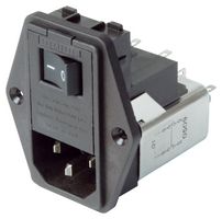 FN389B-2-21 IEC Inlet, 2.4A, 250VAC, Solder Schaffner
