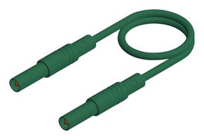 934174104 Test Lead, 4mm Banana Plug, Green, 1m Hirschmann Test And Measurement