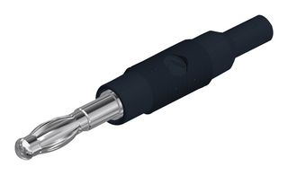 973599100 Conn, Banana, Plug, 6a, Solder, Blk Hirschmann Test And Measurement