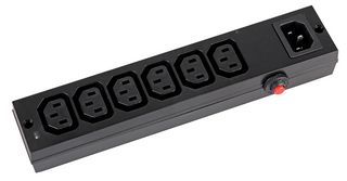 PEL01259 IEC Distribution Strip, 6 Outlet, 10A Pro Elec