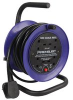 PEL01273 Extension Reel Mini 4 Way 10m Pro Elec