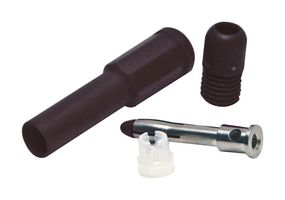 Bu-32603-0 4mm Shrouded Banana Plug, 20A, Black Mueller Electric