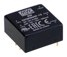 DKMW06F-15 DC-DC Converter, 2 O/P, 6W Mean Well