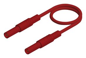 934071101 Test Lead, 4mm Banana Plug, Red, 250mm Hirschmann Test And Measurement