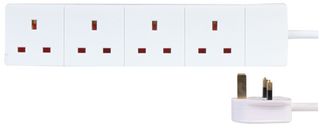 9988-5m Extension Lead, 4WAY, 5m, 13a, Uk Pro Elec