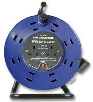 2200-2-15M MAINS EXTENSION REEL, 2 OUTLET, UK, 15M PRO ELEC