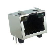 RJHSE-5381-03 RJ45 Conn, R/A Jack, 8P8C, 3GANGED, Th Amphenol ICC