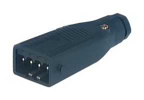 Stas 4 N Schwarz/Black Power Conn, Plug, 4+PE, Screw, Cable Hirschmann