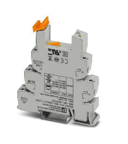 PHOENIX CONTACT Relay Sockets PLC-BSC- 24DC/ 1- 1/ACT RELAY SOCKET, 24VDC, DIN RAIL PHOENIX CONTACT 3259369 PLC-BSC- 24DC/ 1- 1/ACT