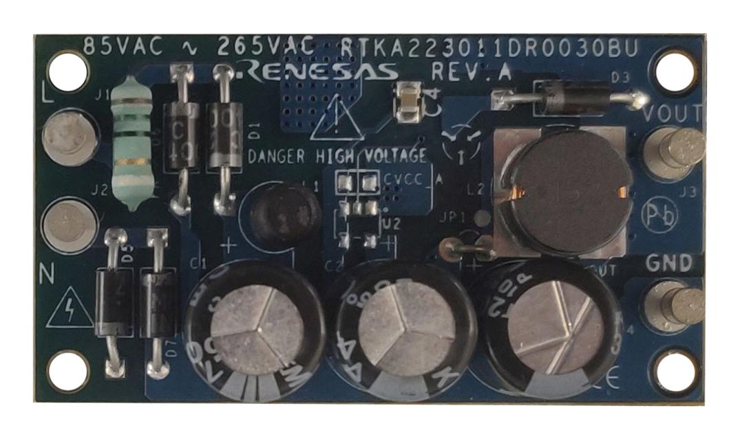 RENESAS Power Management - AC / DC RTKA223011DR0030BU DEMONSTRATION BOARD, BUCK CONVERTER RENESAS 3773118 RTKA223011DR0030BU