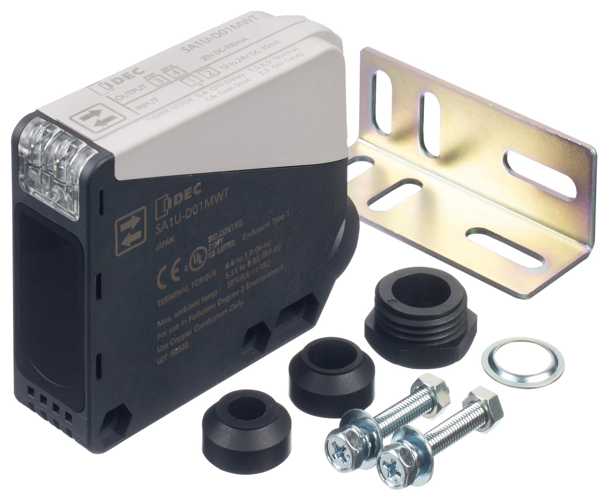 IDEC Distance SA1U-D01MWT PHOTOELECTRIC SENSOR, 1M, NPN/PNP, SCREW IDEC 2833045 SA1U-D01MWT