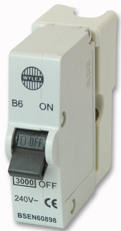 WYLEX Thermal Magnetic SFB6 6 AMP PLUG IN CIRCUIT BREAKER WYLEX 3459180 SFB6