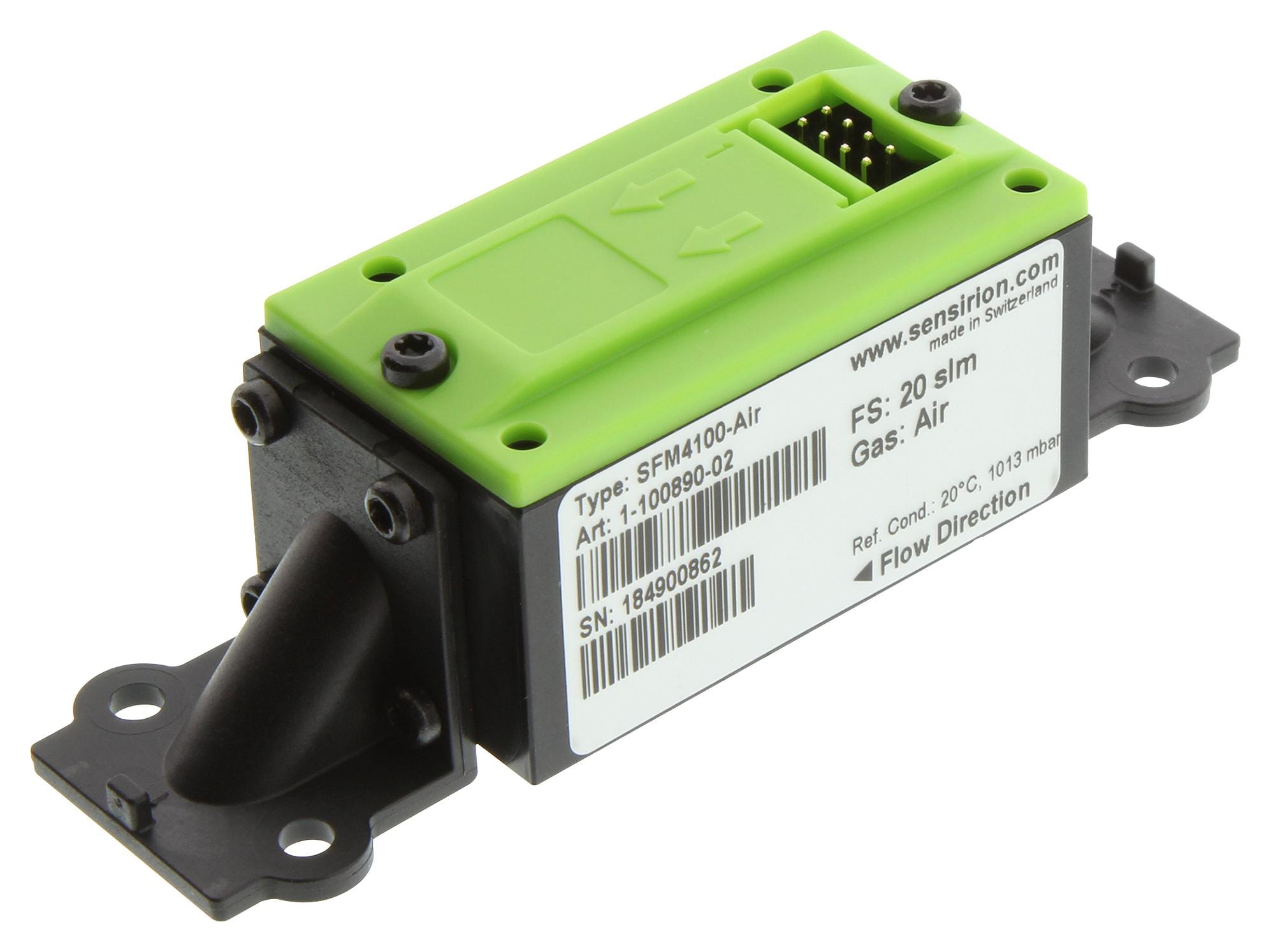 SENSIRION Air & Gas Flow SFM4100-AIR, N2 DOWNMOUNT AIR FLOW SENSOR, 20LPM, 6BAR, 9VDC SENSIRION 3804246 SFM4100-AIR, N2 DOWNMOUNT